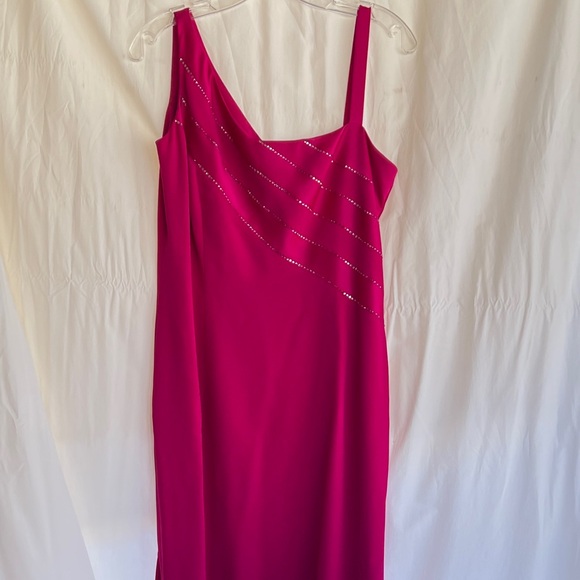 Daymor Formal Wear Dark Pink Size 10 Floor Length Dress with Bolero Jacket - Picture 13 of 14